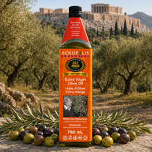 Load image into Gallery viewer, Bio-Harvest extra virgin olive oil 750 mL bottle from Acropolis Organics, sustainably farmed Koroneiki olives from Greece, smooth and buttery with no chemicals or preservatives