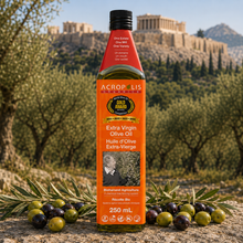 Load image into Gallery viewer, Bio-Harvest extra virgin olive oil 750 mL bottle from Acropolis Organics, sustainably farmed Koroneiki olives from Greece, smooth and buttery with no chemicals or preservatives