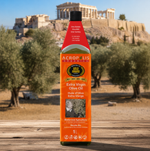 Load image into Gallery viewer, Bio-Harvest extra virgin olive oil 1 L bottle from Acropolis Organics, sustainably farmed Koroneiki olives from Greece, smooth and buttery with no chemicals or preservatives