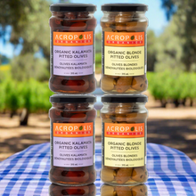 Load image into Gallery viewer, Organic Kalamata & Green Pitted Olives in Brine, 315 mL, 4 Jars