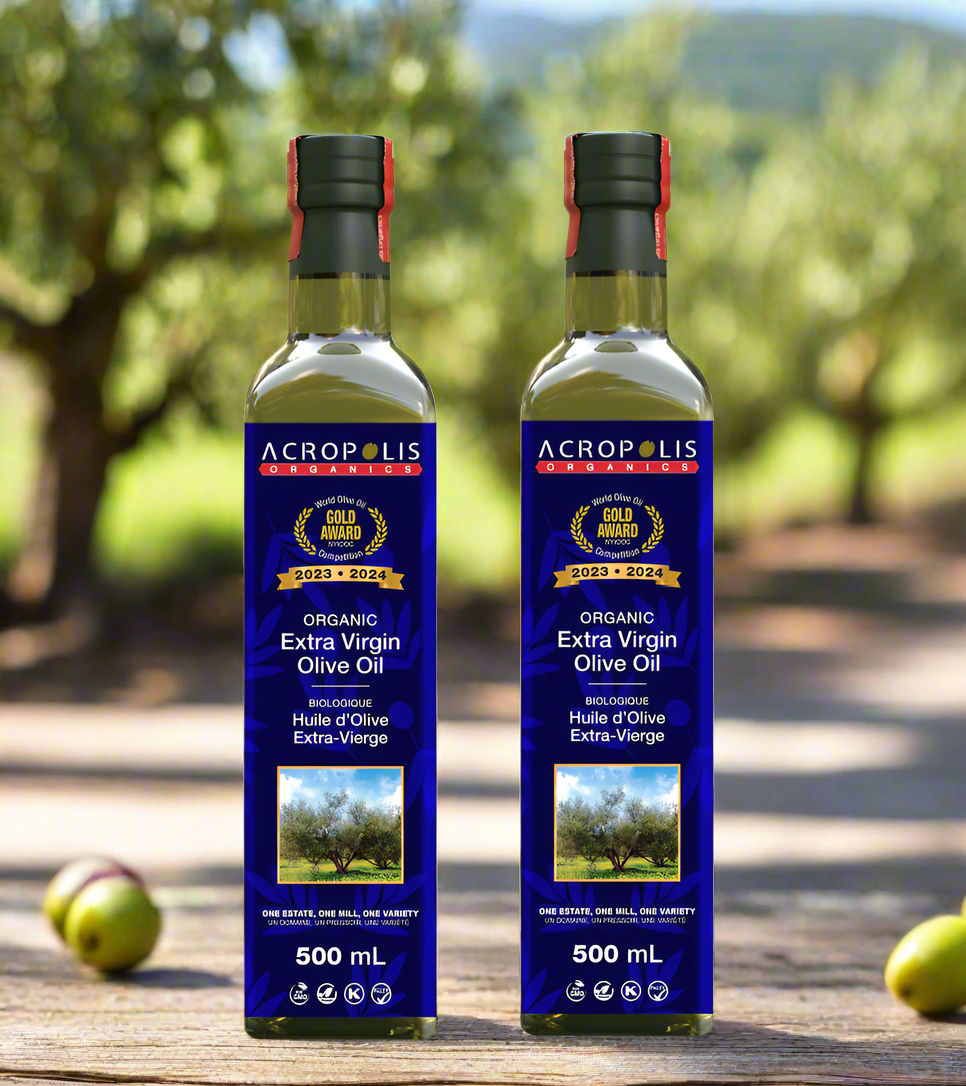 Certified Organic Extra Virgin Olive Oil (2 Bottles)