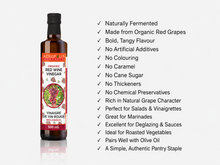 Load image into Gallery viewer, Organic Red Wine Vinegar – 500 mL
