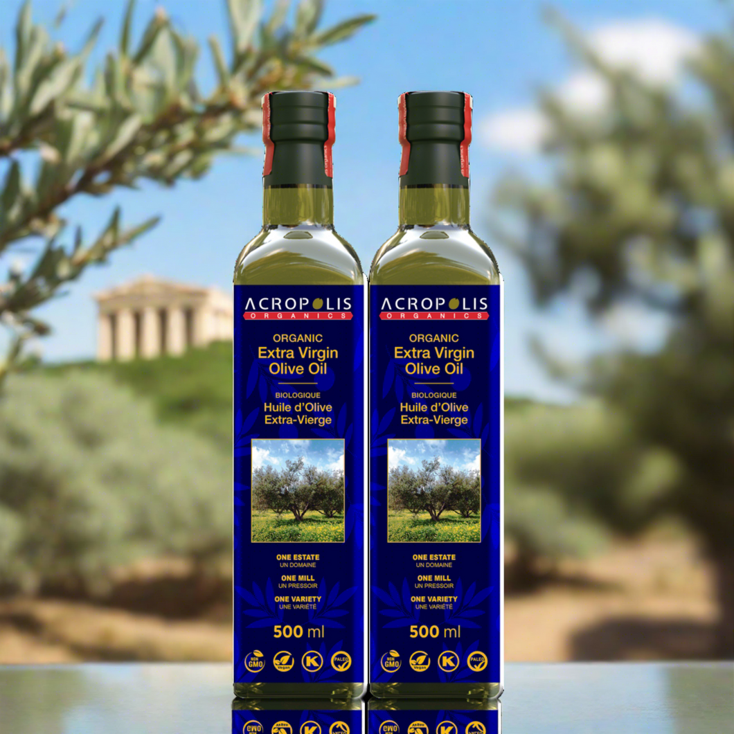 Certified Organic Extra Virgin Olive Oil (2 Bottles)
