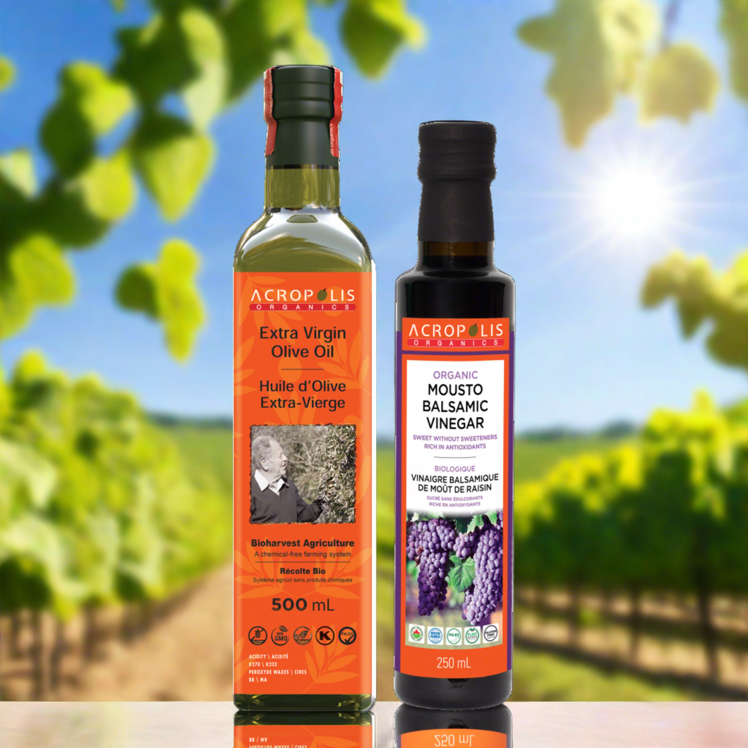 Bio-Harvest Extra Virgin Olive Oil - 500ml & Mousto Balsamic Vinegar - 250ml